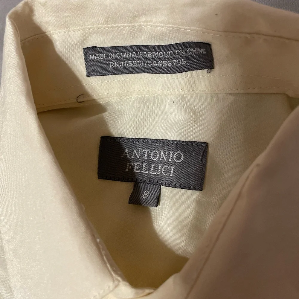 Antonio Fellici Youth Boy Light Yellow Dress shirt
